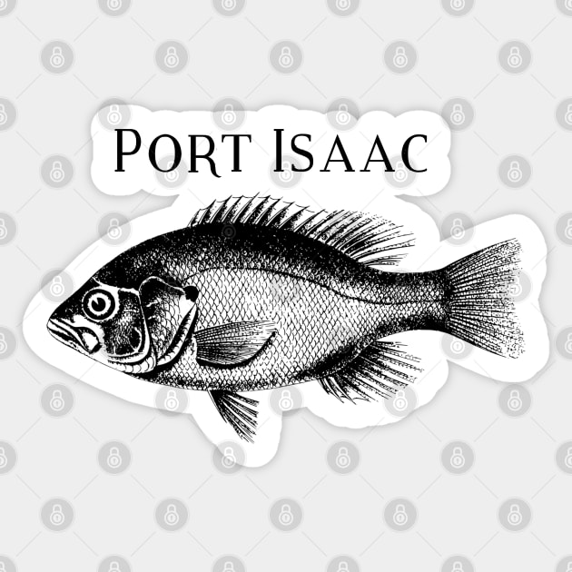 Port Isaac Cornwall Fish Sticker by SonnyBoyDesigns